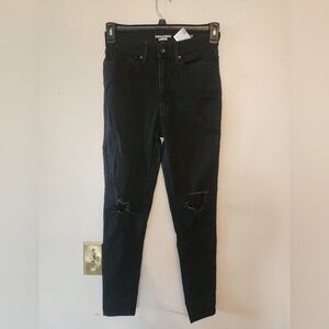 Levi denizen black ultra high rise ankle jeggings size 5